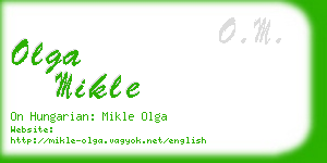 olga mikle business card